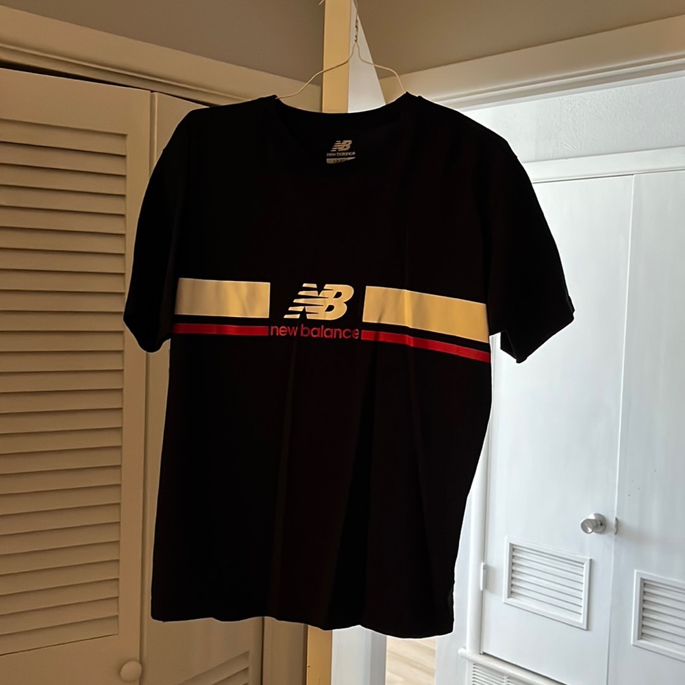 New Balance red, black, and white shirt. Litely worn.